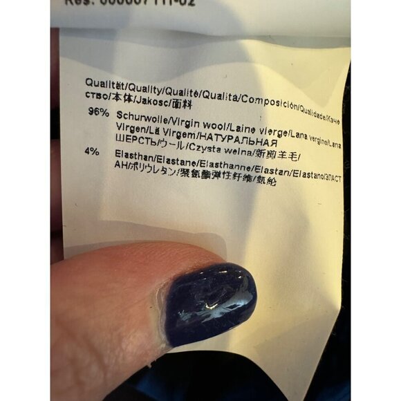 Boss Hugo Boss‎ Pants Women 2 Blue Wool Straight Leg Trousers Career Corpcore - Picture 10 of 10